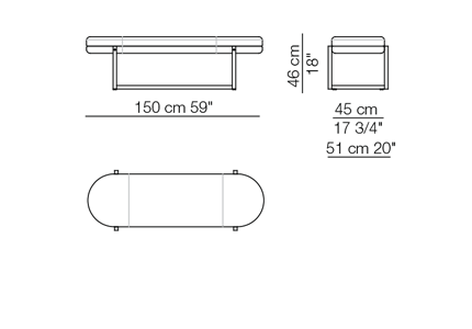 Arflex - Banc Sigmund Bench – Image 6