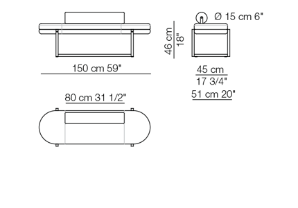 Arflex - Banc Sigmund Bench – Image 5